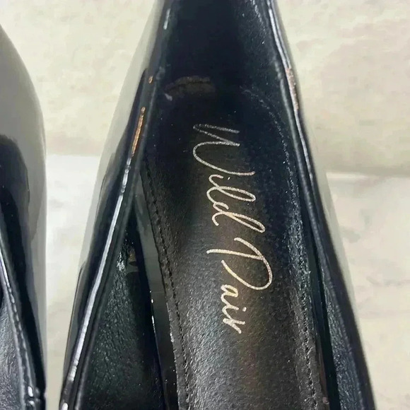 WILD PAIR Womens Black Taraa Pointed Toe Stiletto Slip On Pumps Shoes - Picture 7 of 10